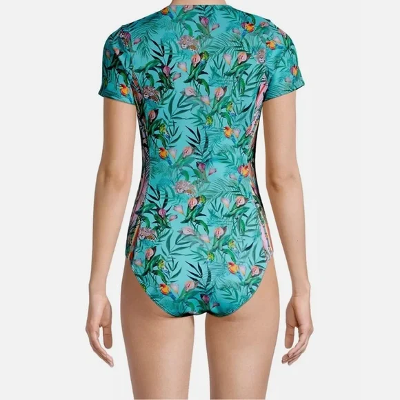 JOHNNY WAS • Tania neoprene jungle print one piece swimsuit - Large - Picture 6 of 14